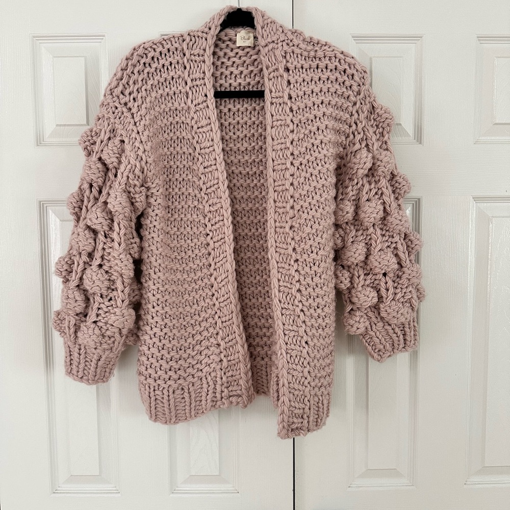 Blush Thick Knit Sweater One Size GUC